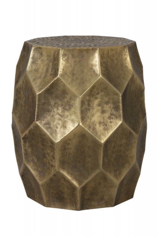 SIDE TABLE HEXA ANTIQUE GOLD - CAFE, SIDE TABLES